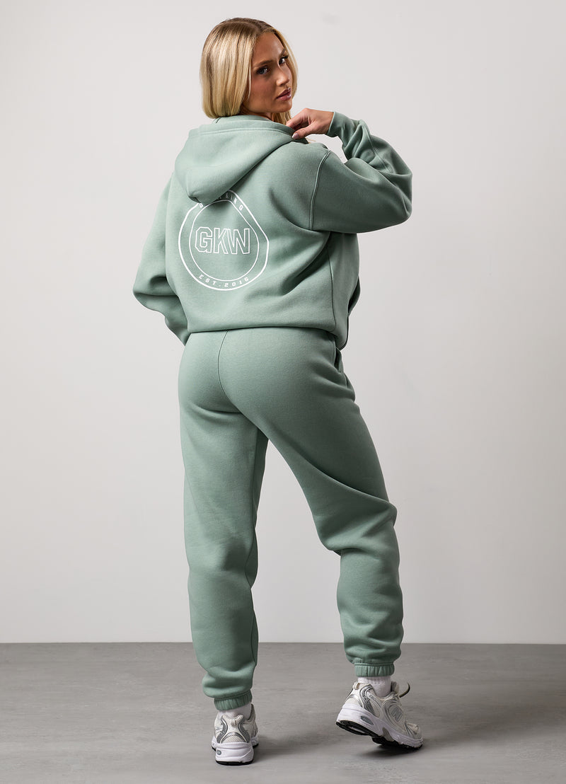 Gym King Transform Full Zip Hood Tracksuit - Soft Sage