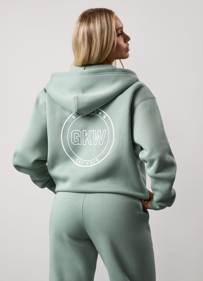 Gym King Transform Full Zip Hood - Soft Sage