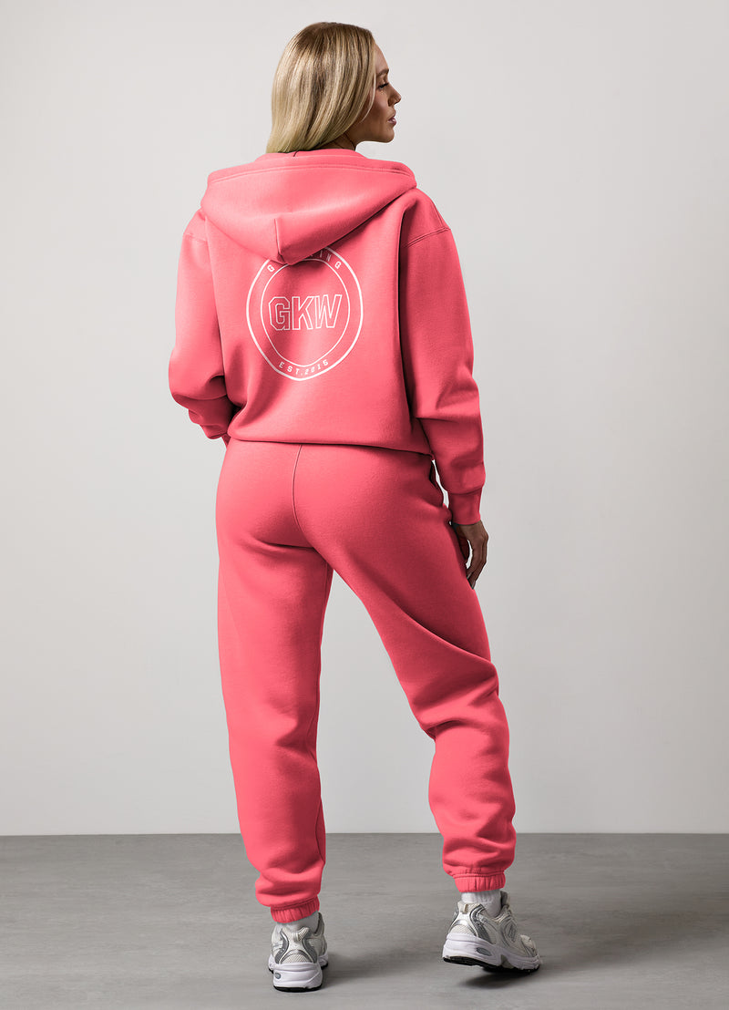 Gym King Transform Full Zip Hood Tracksuit - Coral