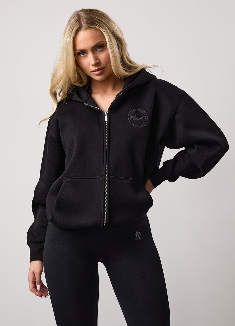 Gym King Transform Full Zip Hood Tracksuit - Black