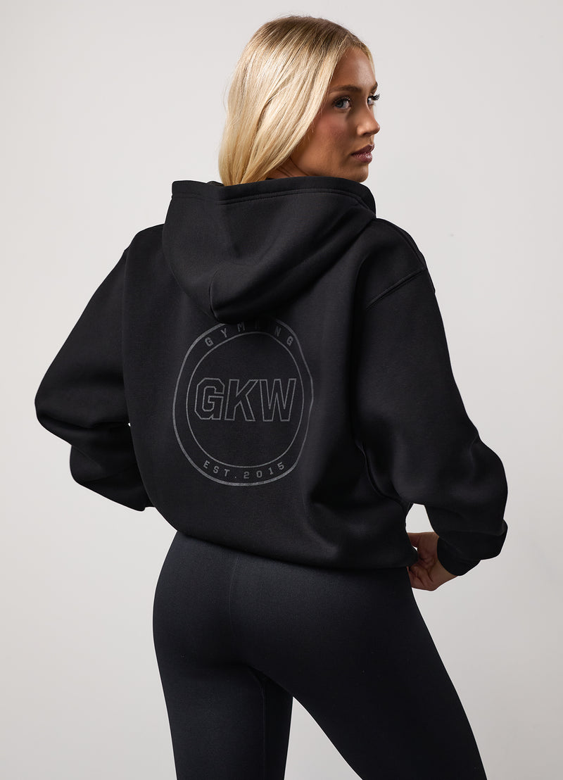 Gym King Transform Full Zip Hood Tracksuit - Black