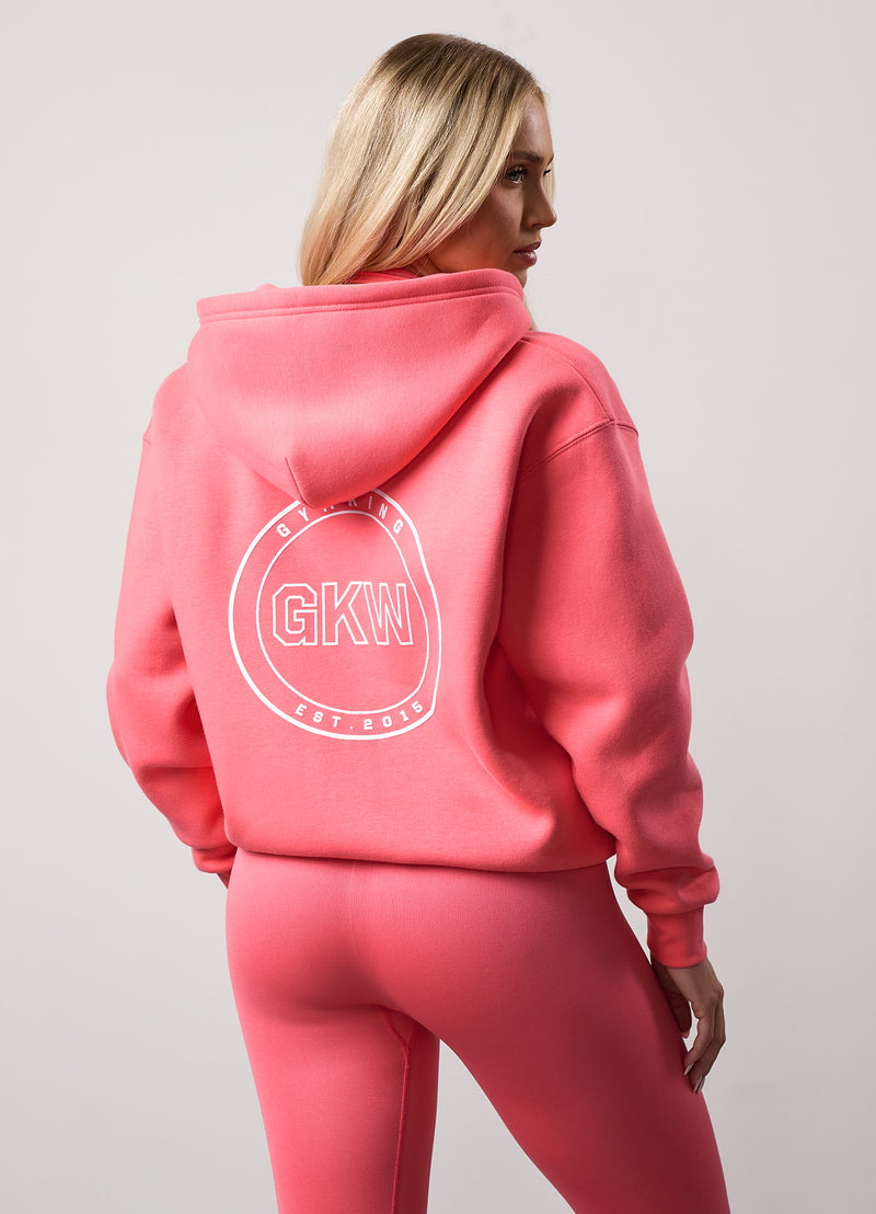 Gym King Transform Full Zip Hood - Coral