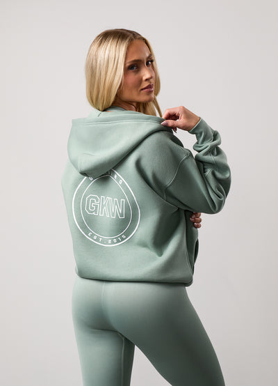 Gym King Transform Full Zip Hood - Soft Sage