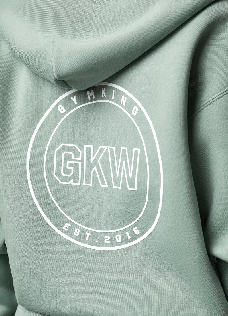 Gym King Transform Full Zip Hood Tracksuit - Soft Sage