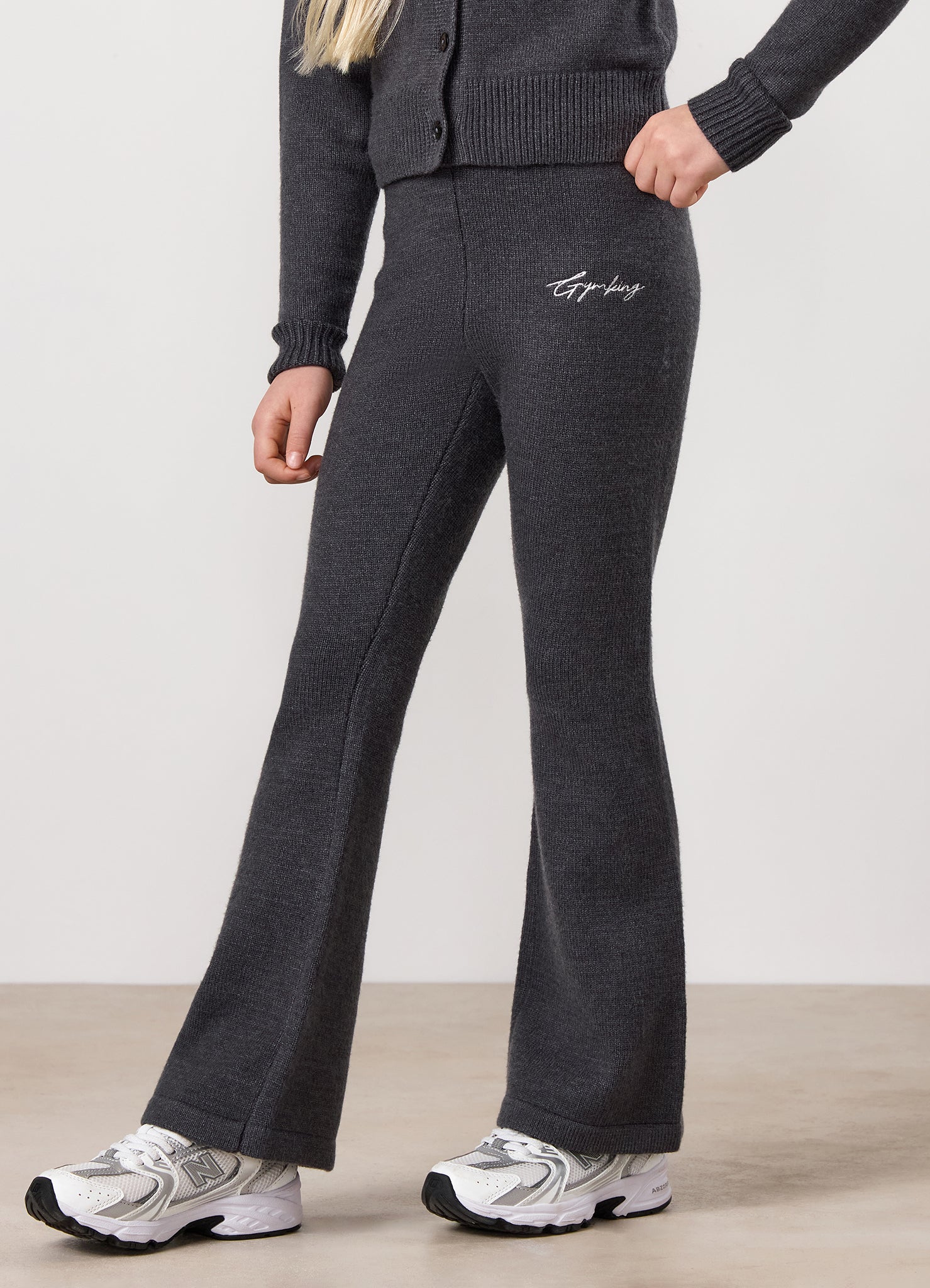 Gym King Kids True Knit Trouser - Charcoal