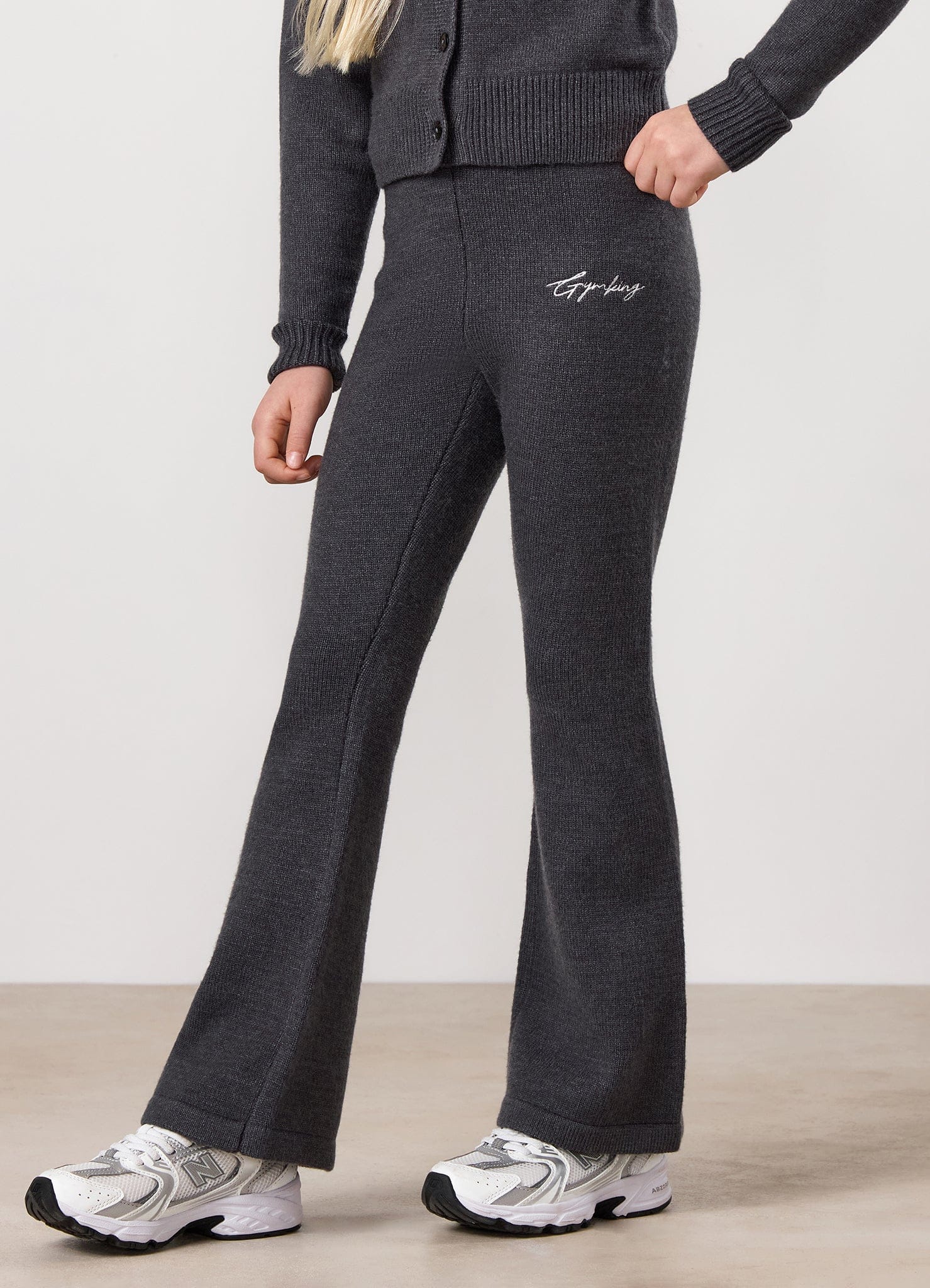 Gym King Kids True Knit Trouser - Charcoal