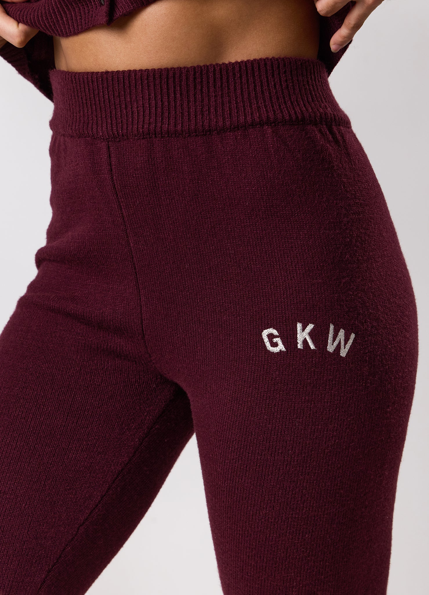 Gym King True Knit Trouser - Dark Cherry