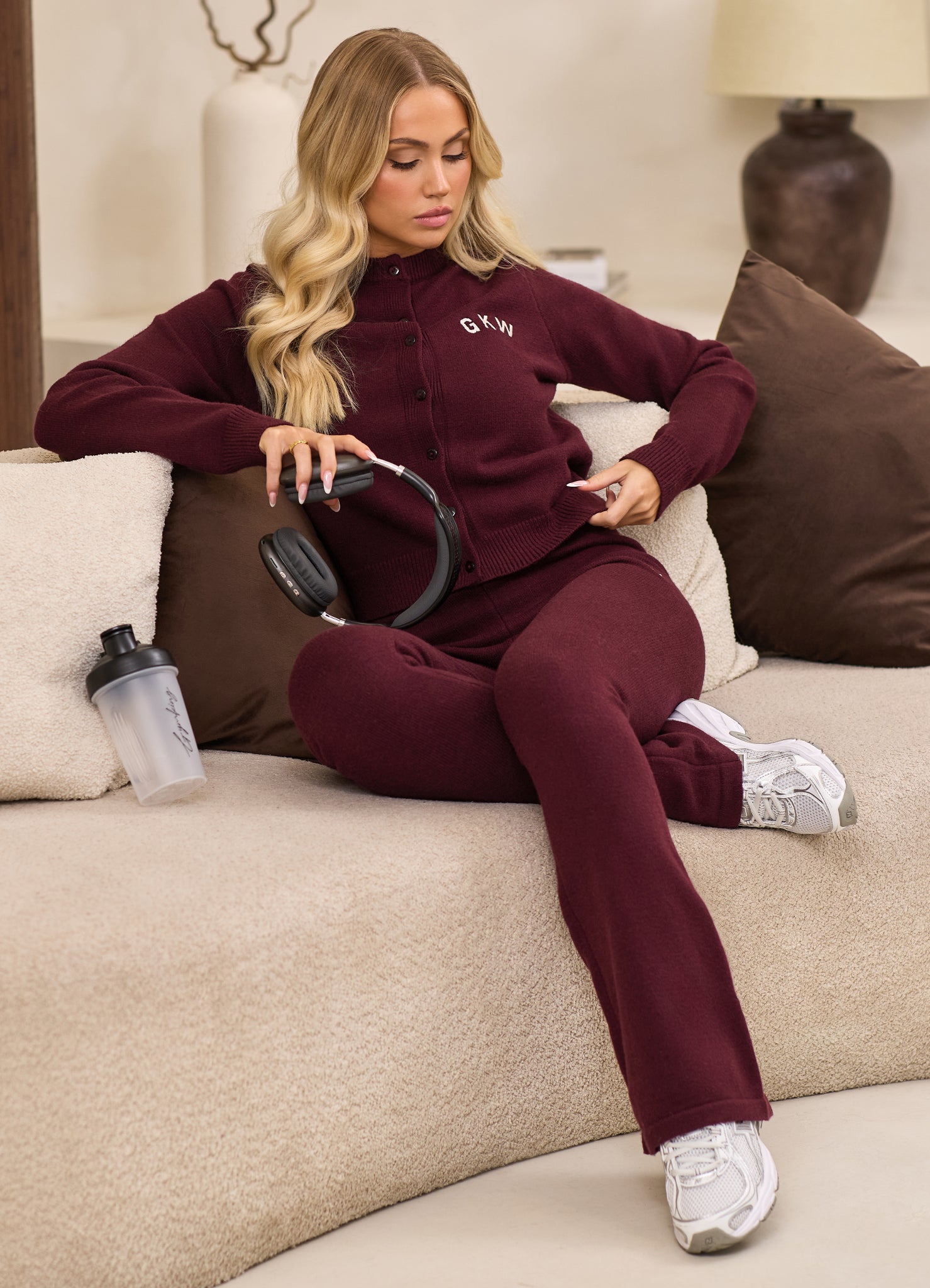 Gym King True Knit Trouser - Dark Cherry