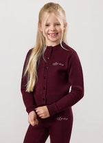 Gym King Kids True Knit Fitted Cardigan - Deep Cherry thumbnail