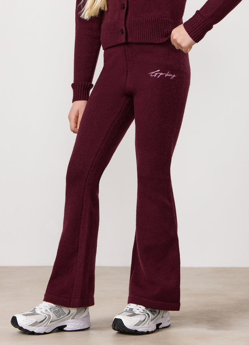 Gym King Kids True Knit Trouser - Deep Cherry