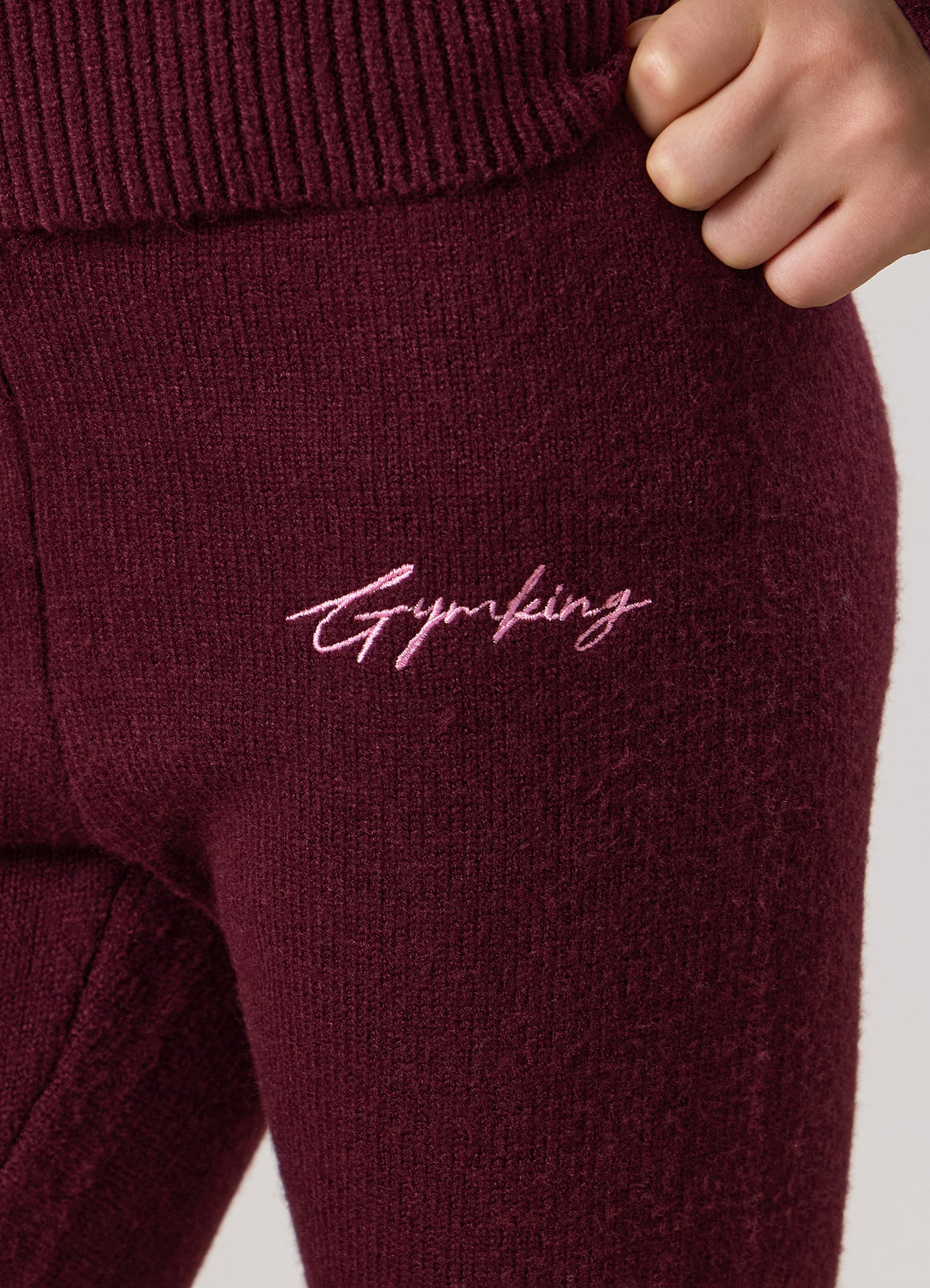 Gym King Kids True Knit Trouser - Deep Cherry