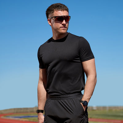 Gym King Rebellion Echo AOP Tee - Black