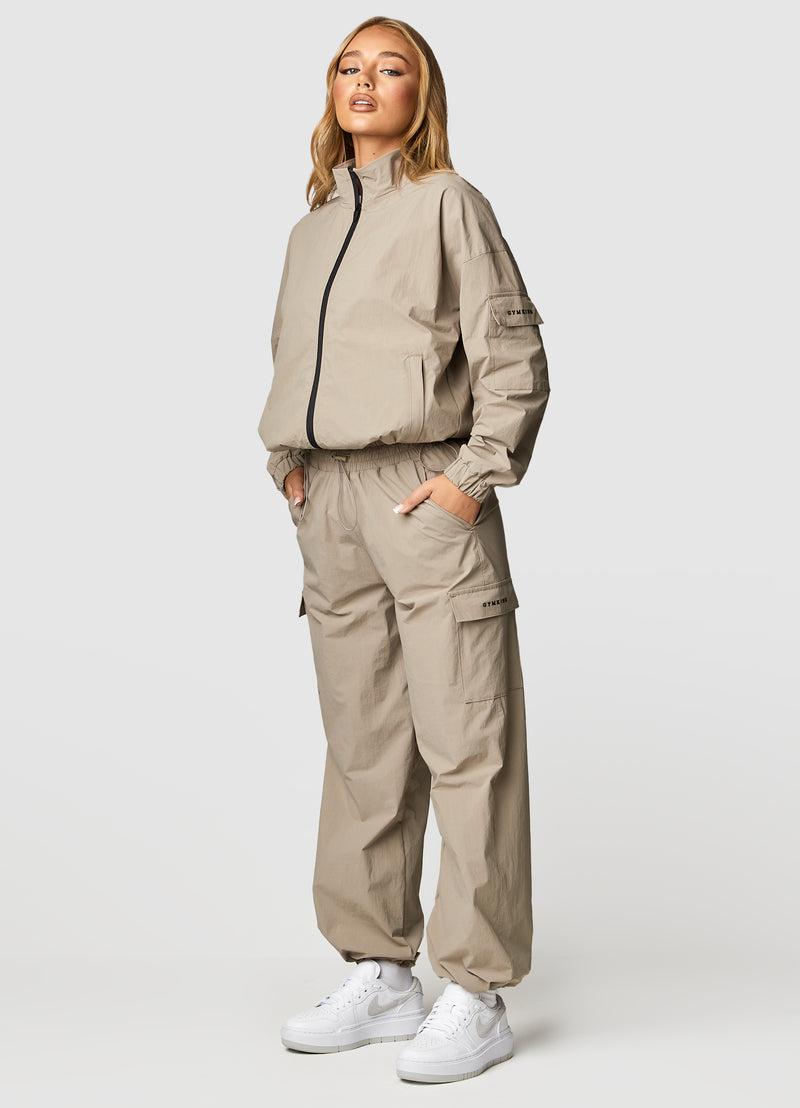 Gym King Utility Woven Tracksuit - Mocha