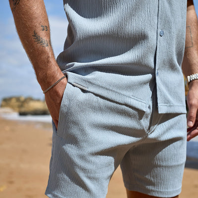 Gym King Signature Woven Short - Powder Blue