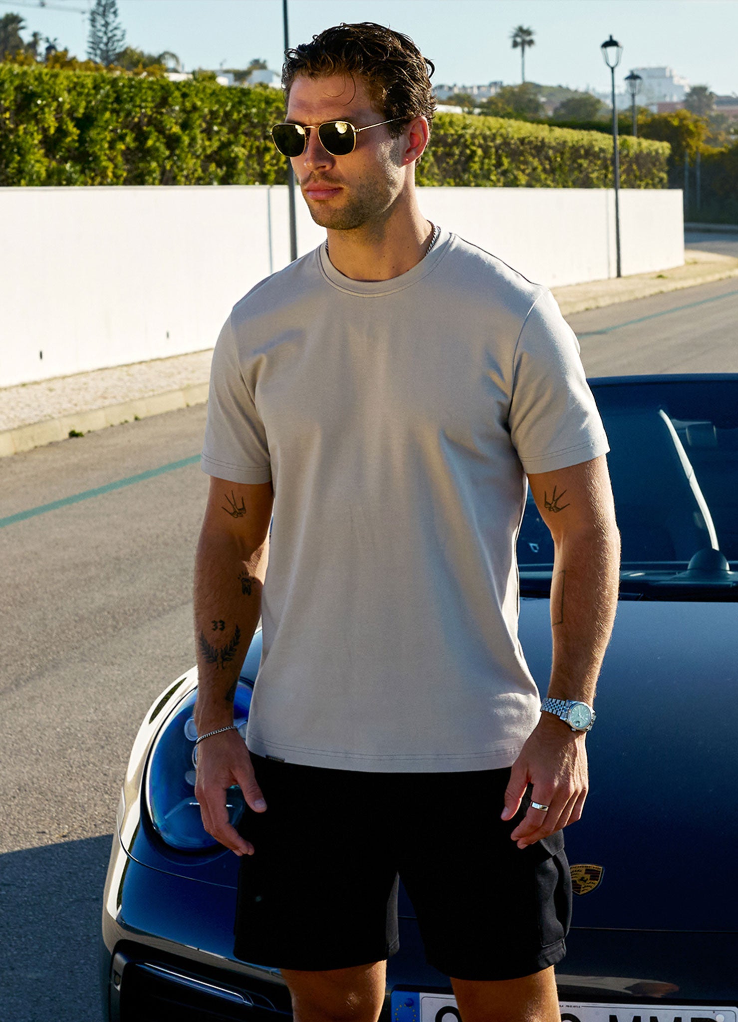 Gym King Signature Tee - Grey Mink