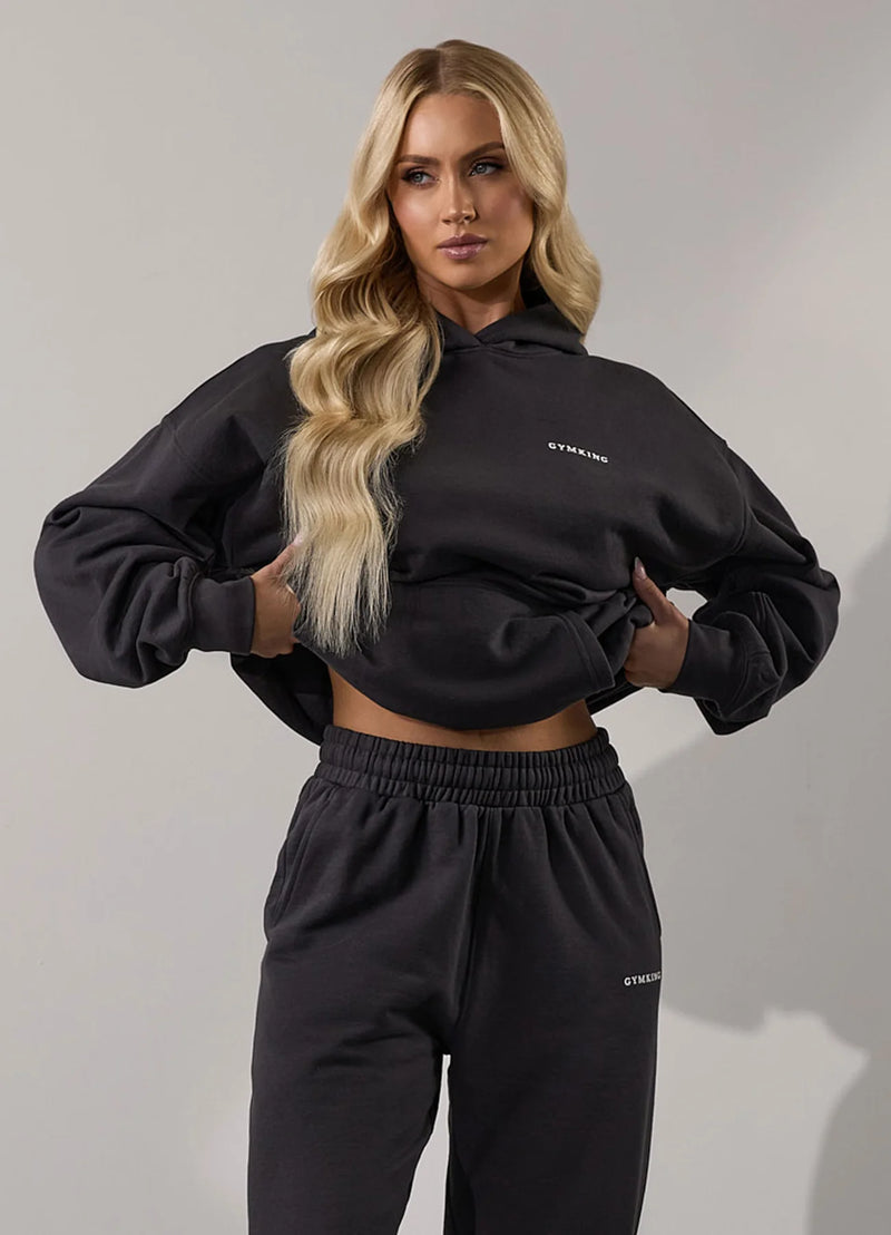 Gym King 365 Relaxed Fit Hood Tracksuit - Dark Pewter