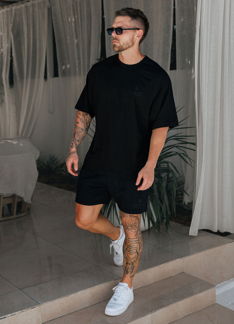 Gym King Focus Relaxed Fit Tee - Black