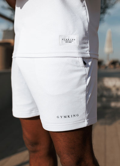 Gym King Brooklyn Mesh Short - White/Black