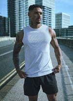 Gym King Rebellion Grit AOP Vest - Cream thumbnail