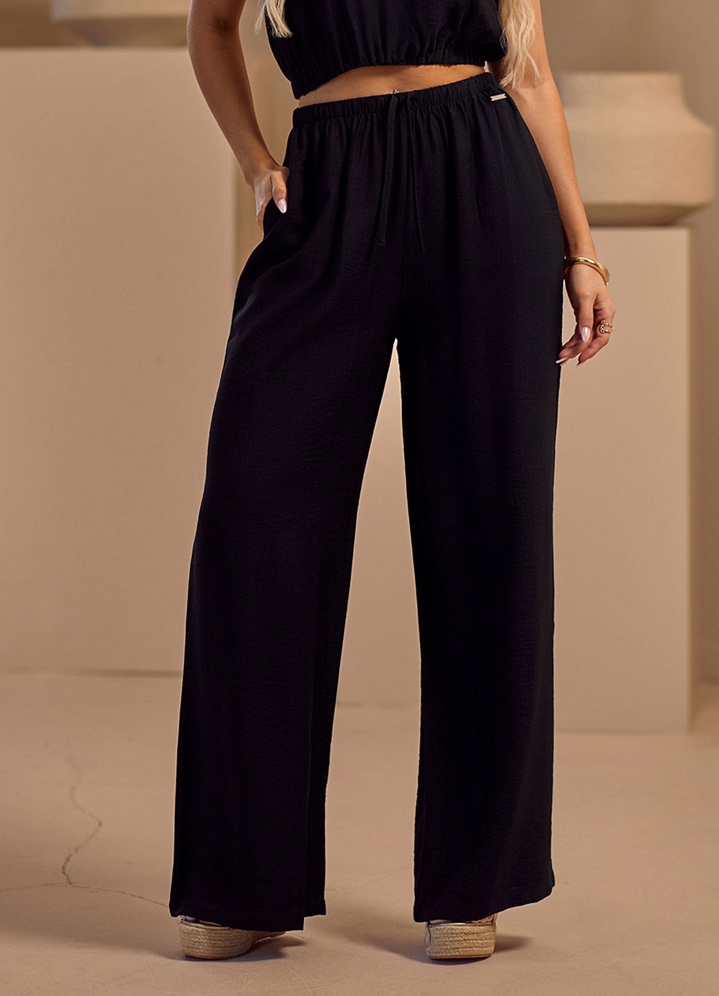 Gym King Signature Woven Trousers Petite - Black