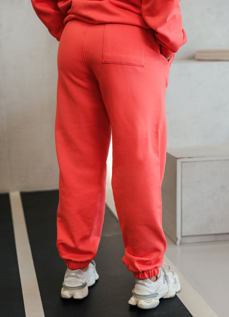 Gym King Established Relaxed Fit Jogger - Coral Red