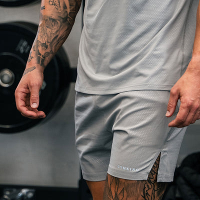 Gym King Debossed Pixel 5" Short - Urban Grey
