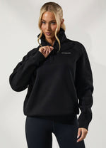 Gym King Raglan Sleeve Fleece Funnel - Black thumbnail