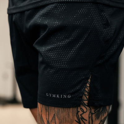 Gym King Debossed Pixel 5" Short - Black