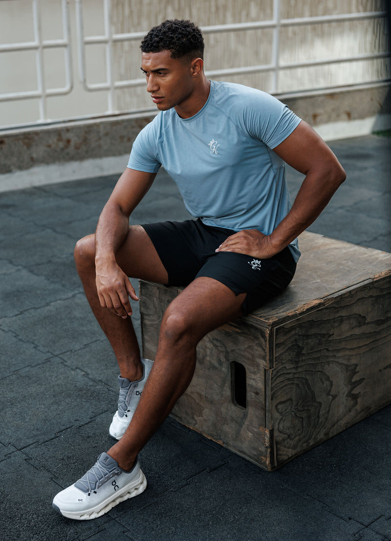 Gym King Energy Texture Tee - Dusk Blue