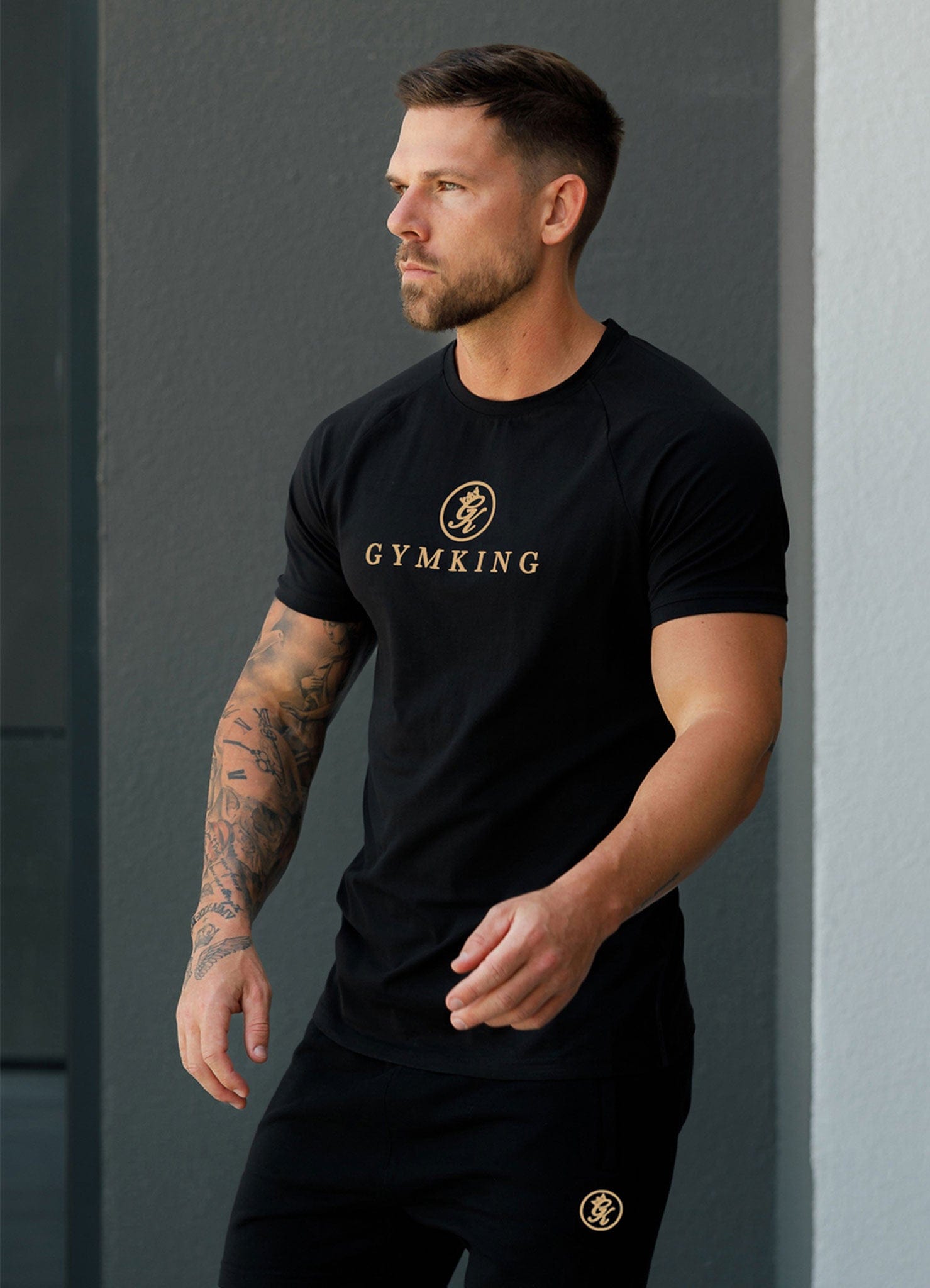 Gym King Pro Tee - Black/Gold