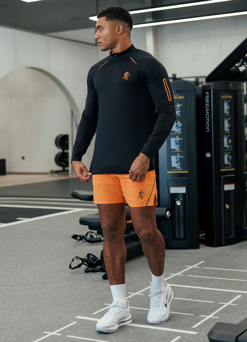 Gym King Flex 2.0 1/4 Zip Funnel - Black/Amber