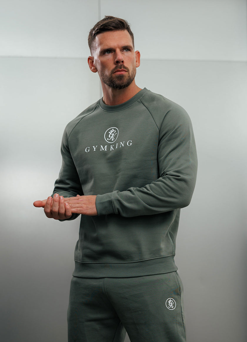 Gym King Pro Crew - Sage Grey