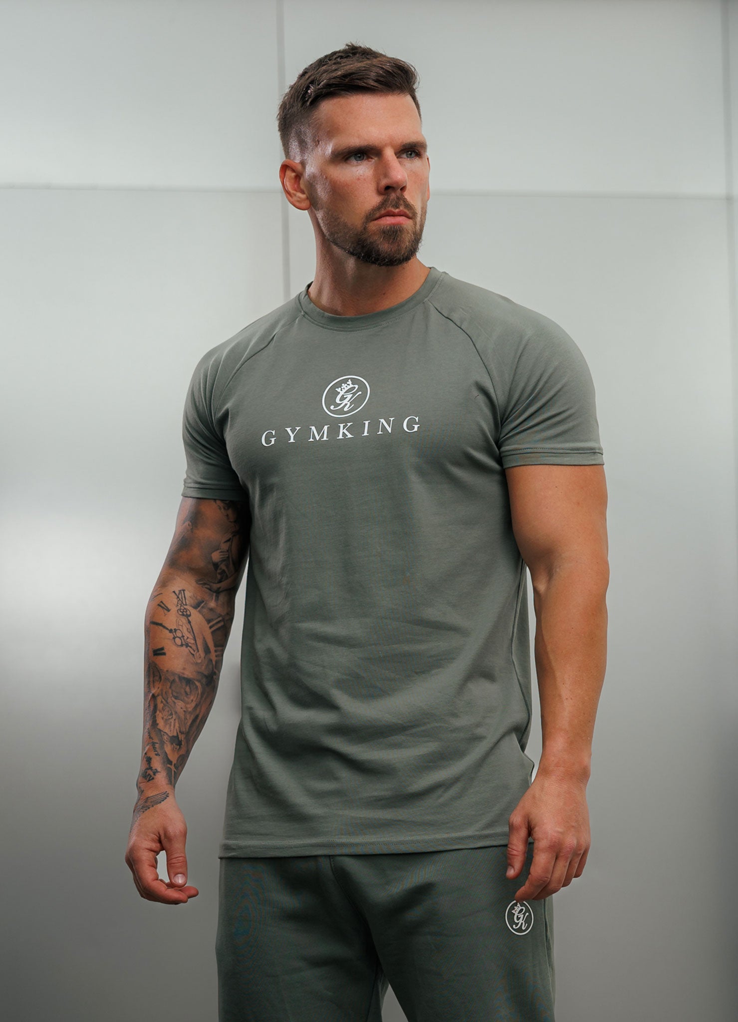 Gym King Pro T-Shirt - Sage Grey