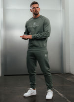 Gym King Pro Crew Tracksuit - Sage Grey