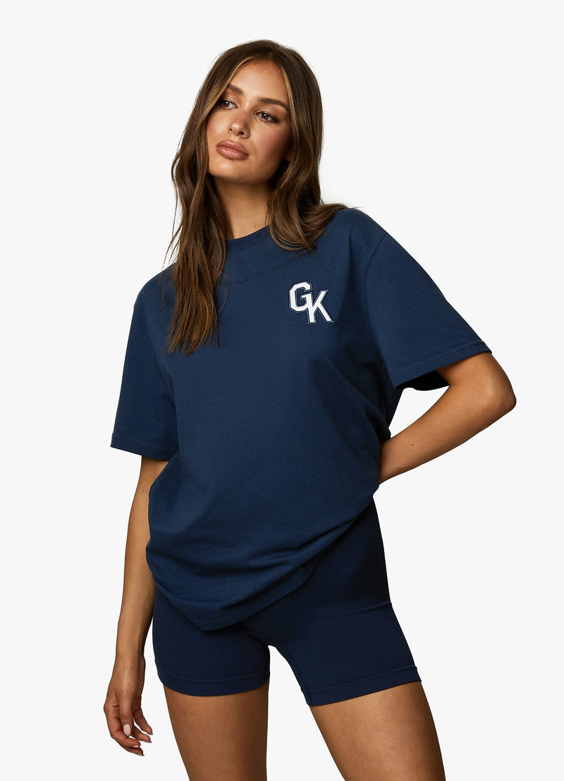 Gym King Varsity Boyfriend Tee - Oxford Blue