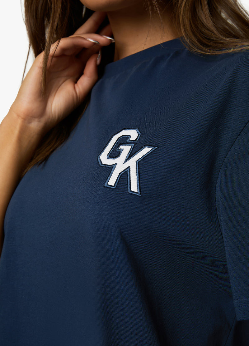 Gym King Varsity Boyfriend Tee - Oxford Blue