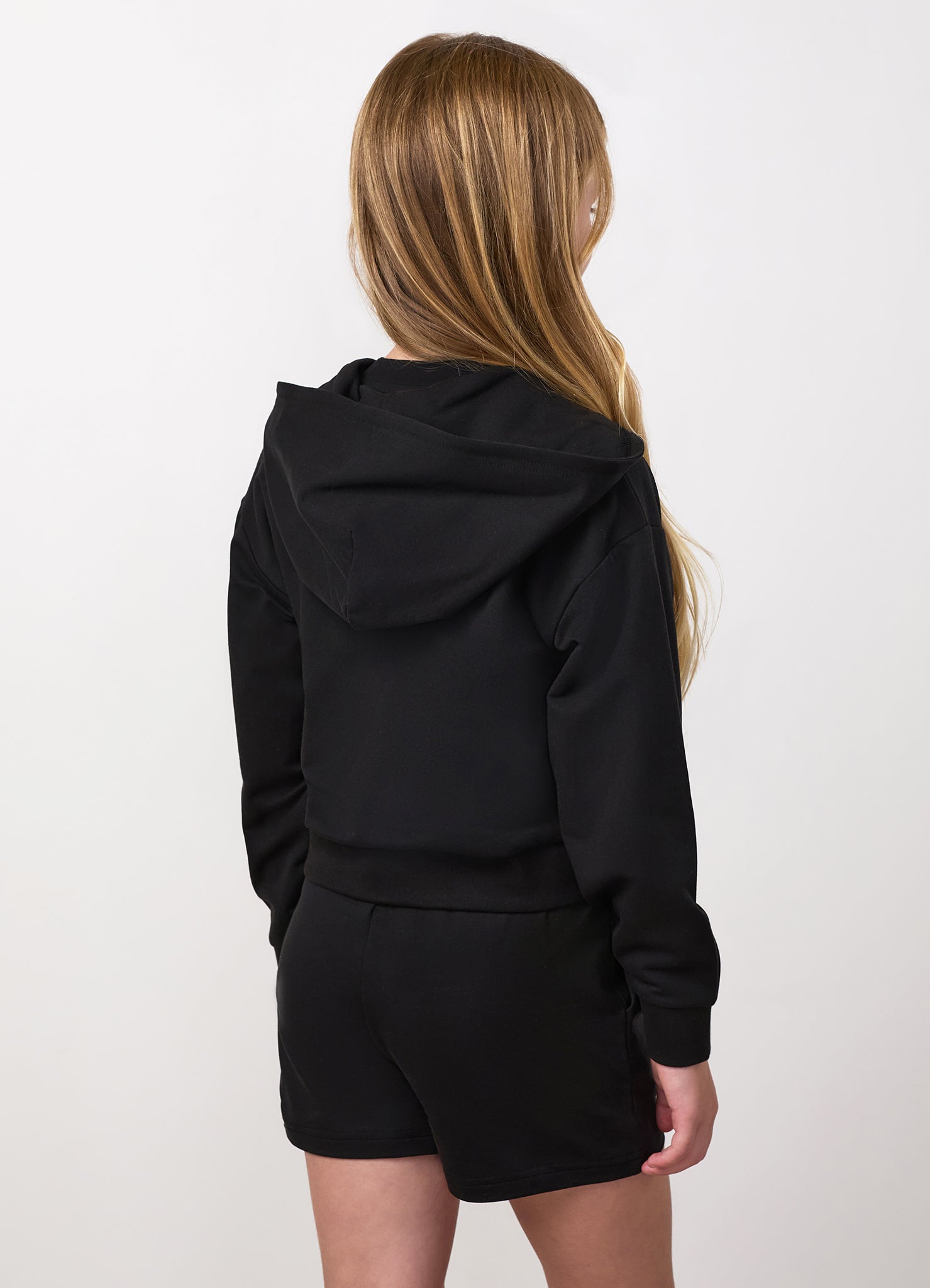 Gym King Older Kids Victory Boxy Full Zip Hoodie - Black