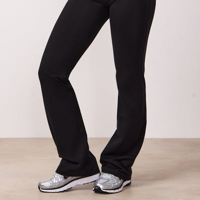 Gym King Victory Cotton Jersey Flared Legging - Black