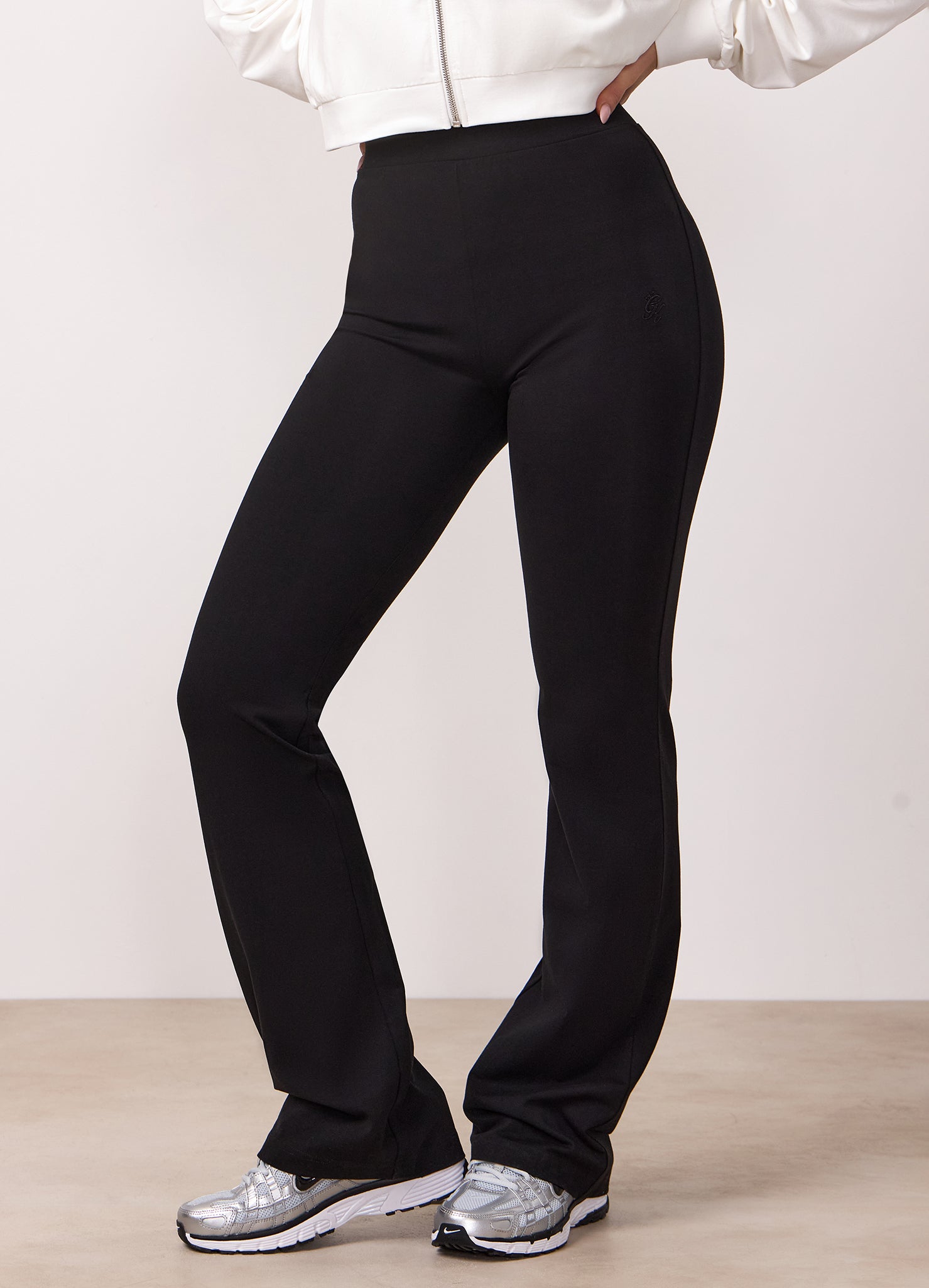 Gym King Victory Cotton Jersey Flared Legging - Black