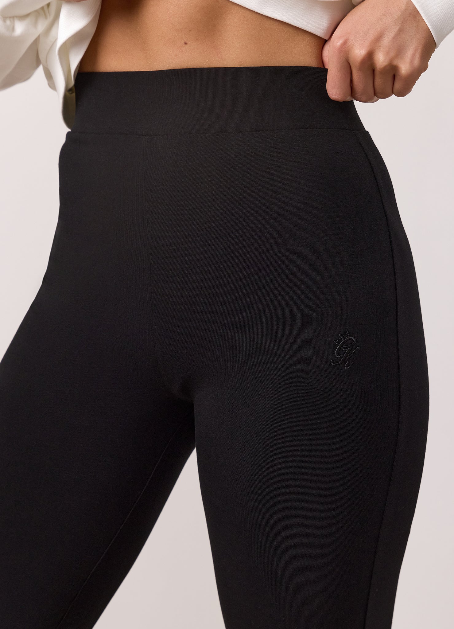 Gym King Victory Cotton Jersey Flared Legging - Black