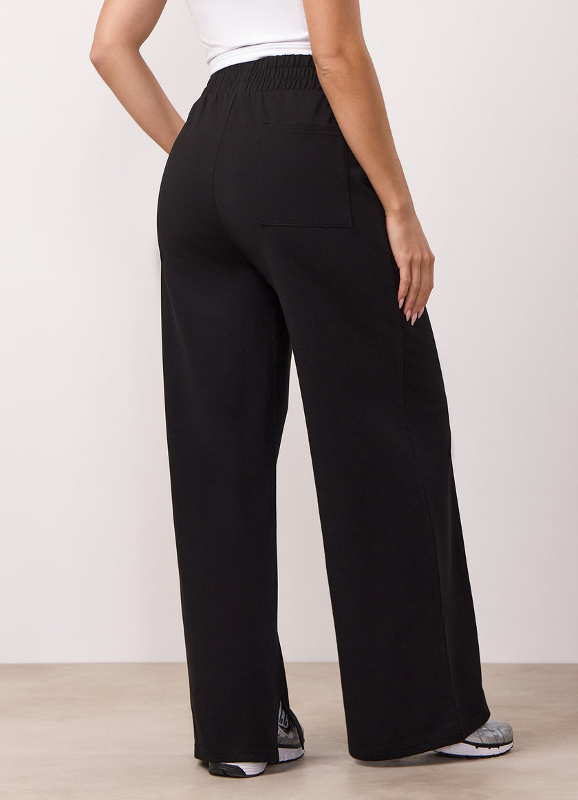 Gym King Victory Loopback Straight Leg Jogger - Black