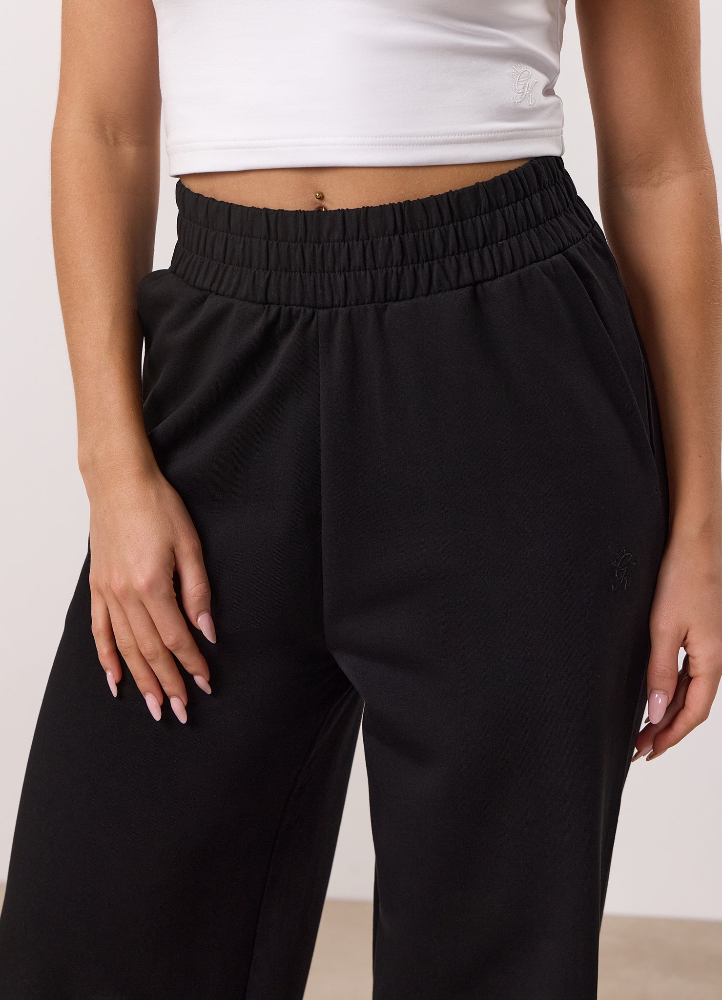 Gym King Victory Loopback Straight Leg Jogger - Black