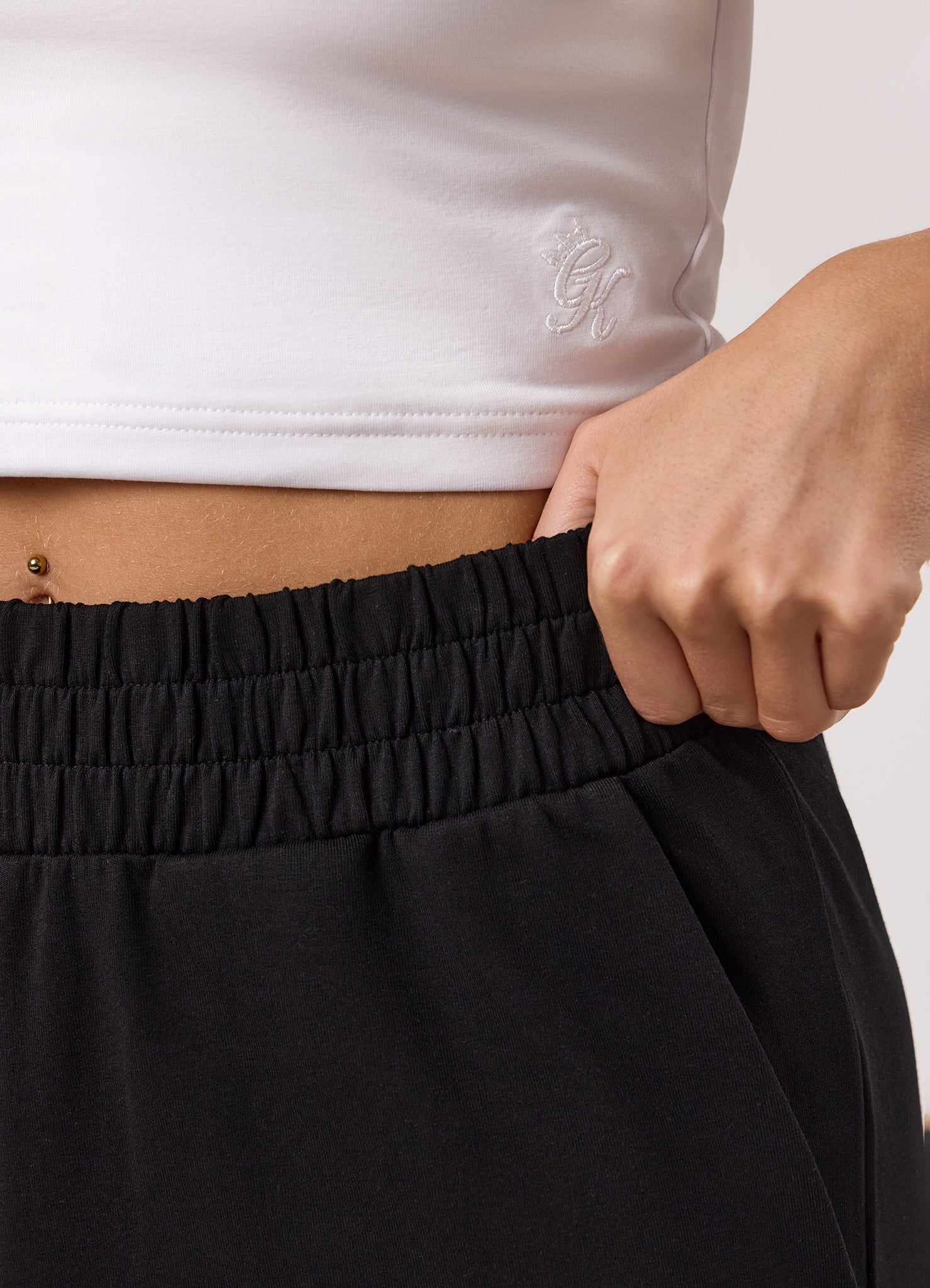 Gym King Victory Loopback Straight Leg Jogger - Black