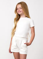 Gym King Mini Victory Jersey Cap Sleeve Tee - Cream thumbnail