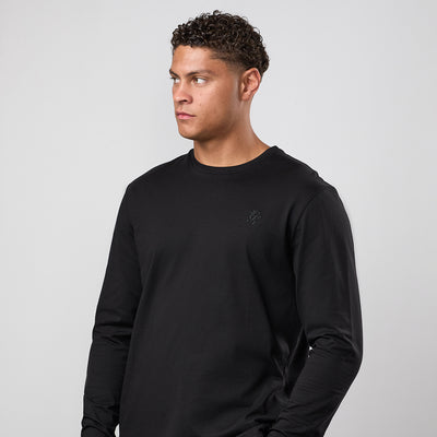 Gym King Victory Jersey Long Sleeve Tee - Black