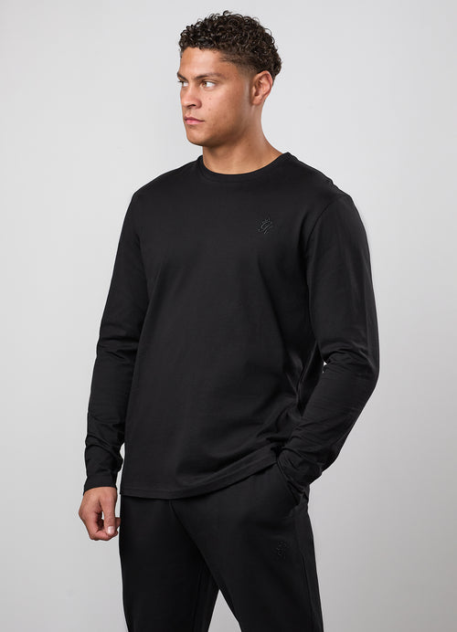 Gym King Victory Jersey Long Sleeve Tee - Black