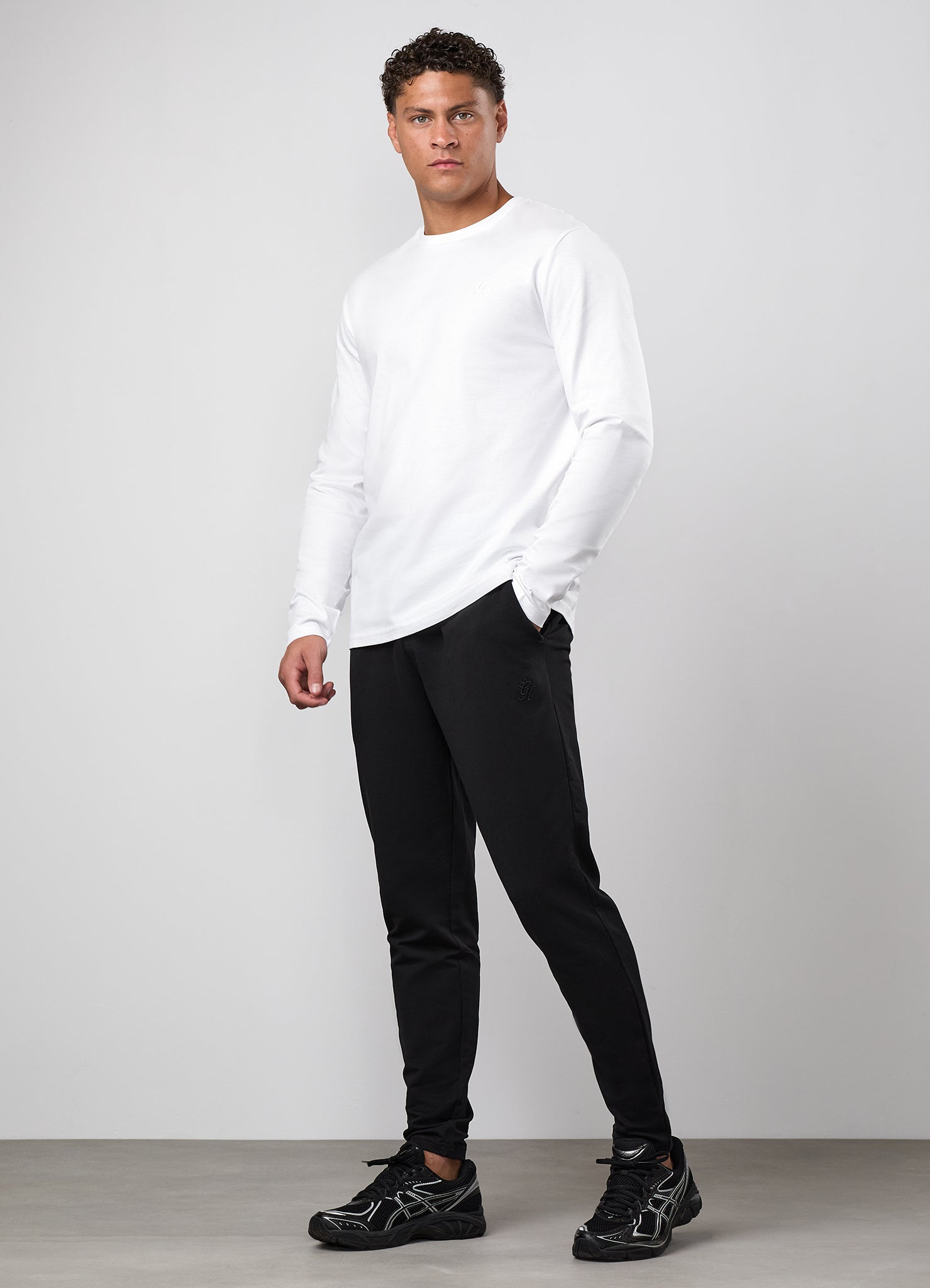 Gym King Victory Jersey Long Sleeve Tee - White