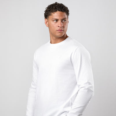 Gym King Victory Jersey Long Sleeve Tee - White