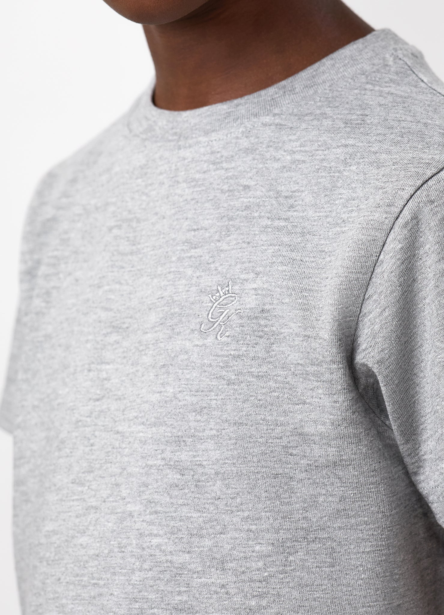 Gym King Junior Victory Jersey Tee - Grey Marl