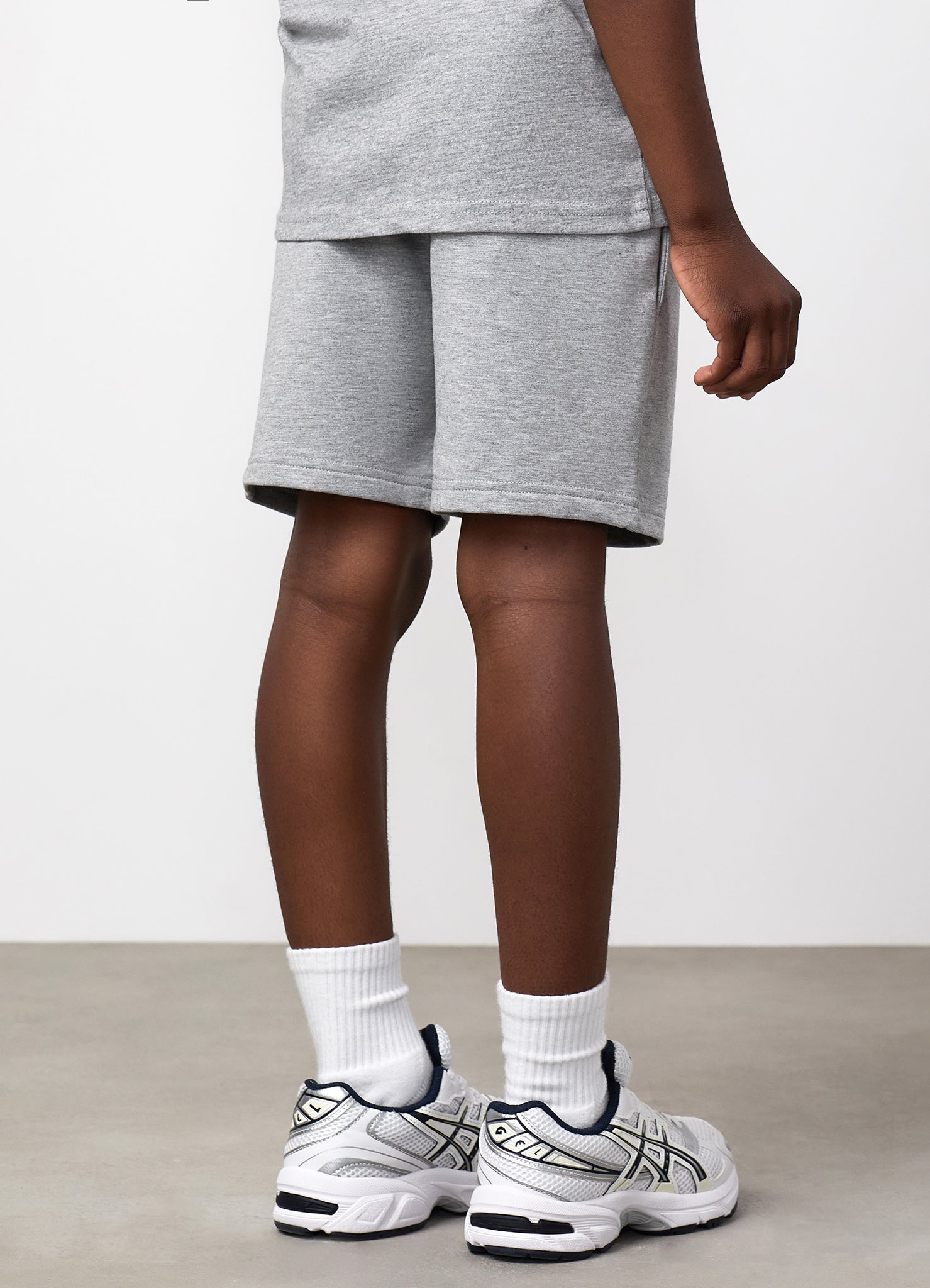 Gym King Junior Victory Loopback Short - Grey Marl